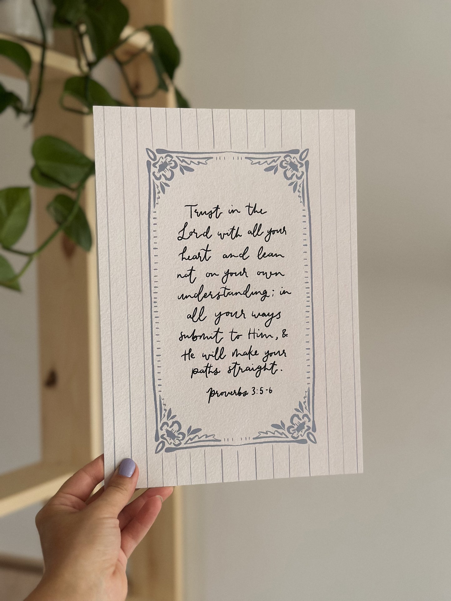 A4 Proverbs 3:5-6