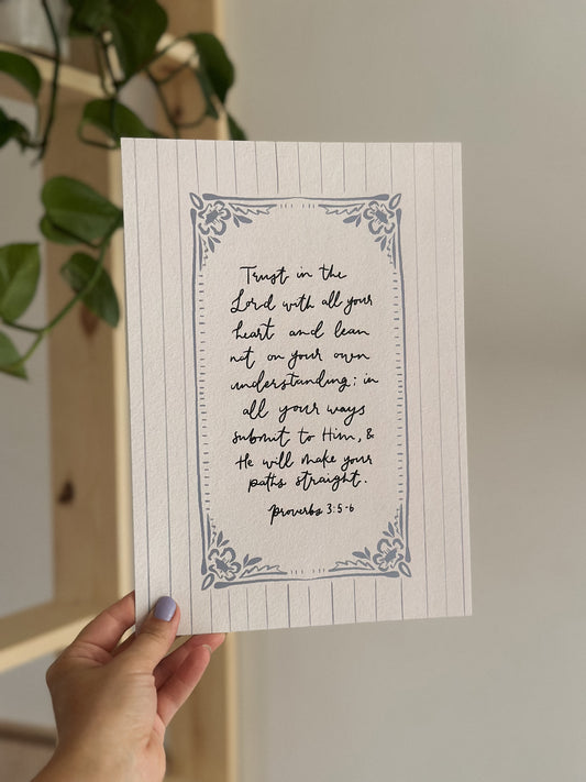 A4 Proverbs 3:5-6