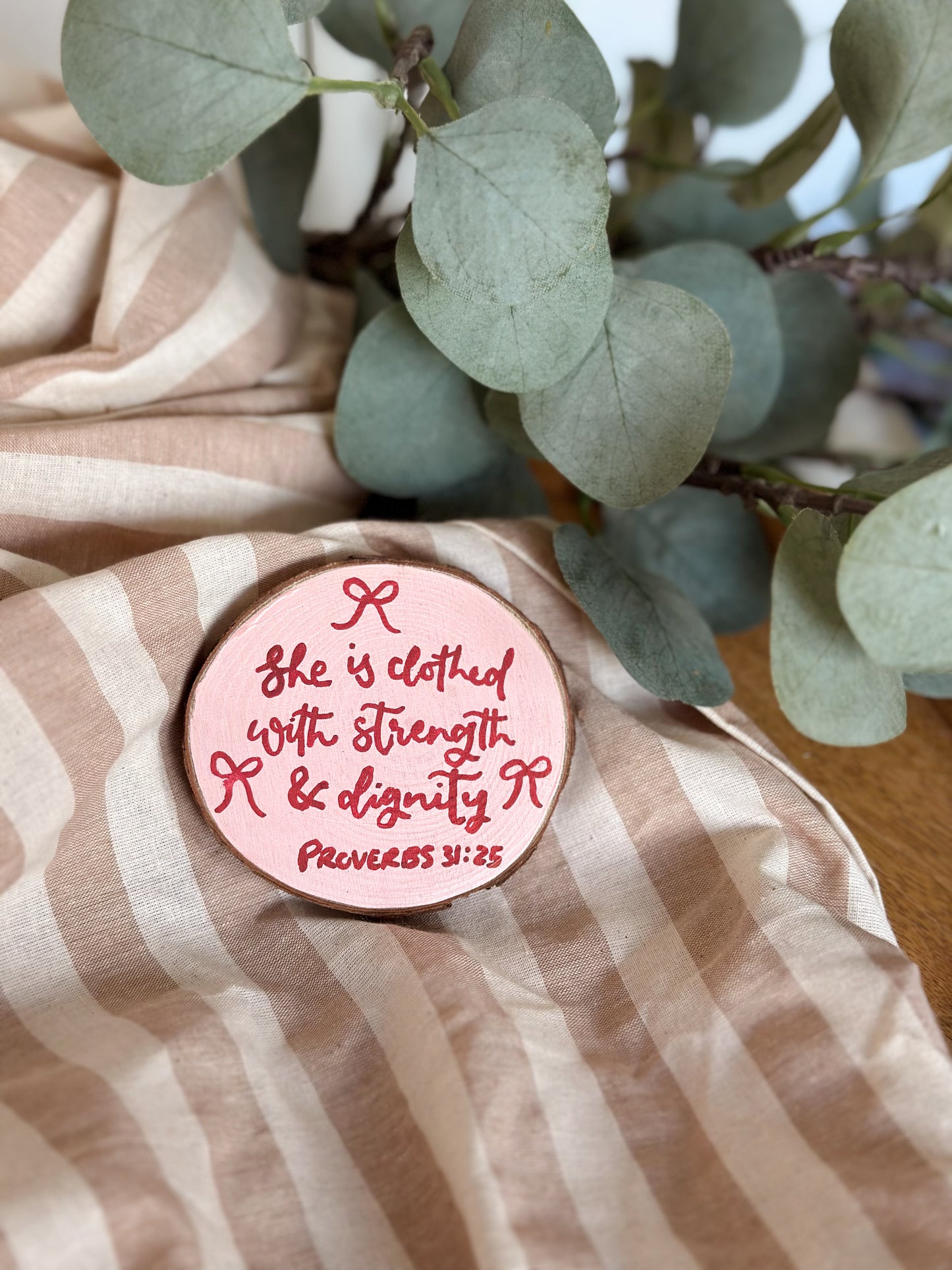 She is clothed with strength and dignity - Magnet